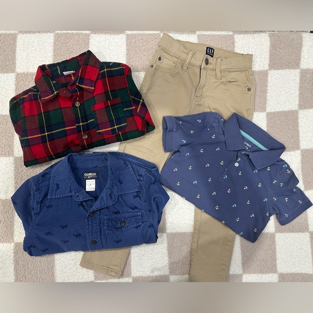 Boys lot Size 5 Dress Casual Comfort Oshkosh Bgosh Carters Crazy 8 Gap Kids